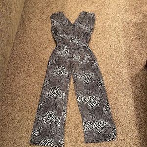 Black and white dressy romper.
